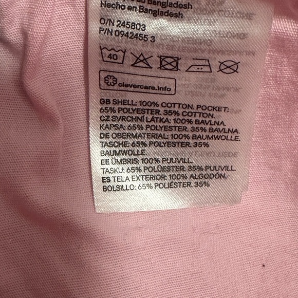 Women’s H&M Medium Shorts Khakis Chino Pink Elastic Waistband Drawstring NWT - Picture 9 of 11